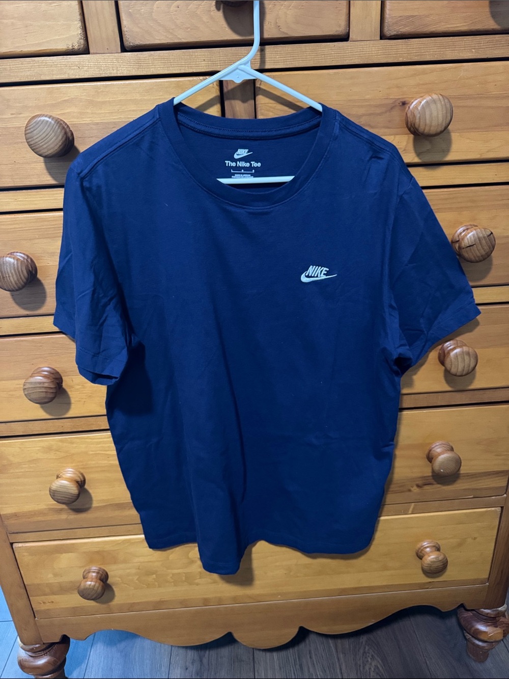 Nike Men’s Navy Blue Swoosh Crew T-Shirt
